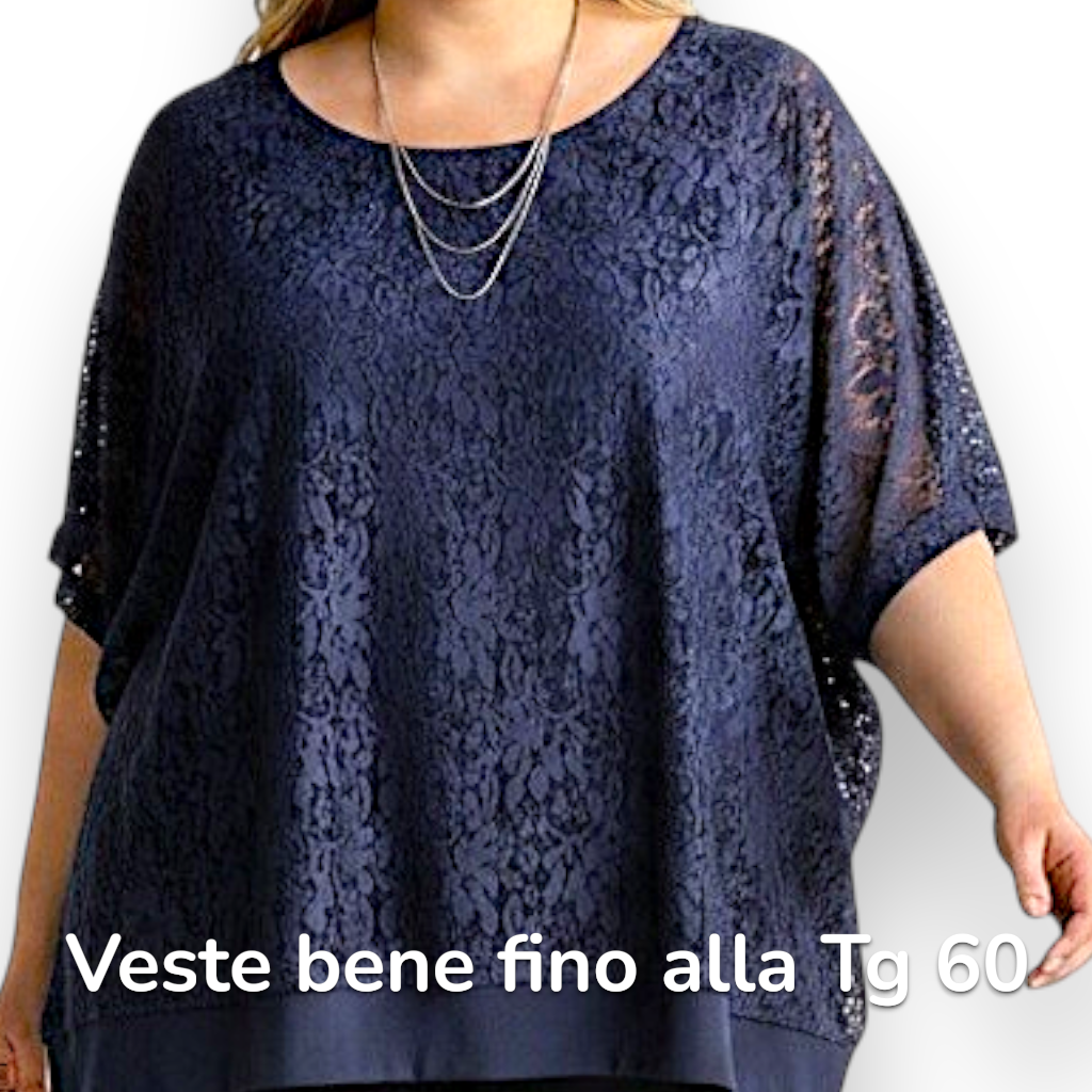 Maxi Maglia in Pizzo e Viscosa Danny