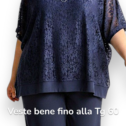 Maxi Maglia in Pizzo e Viscosa Danny