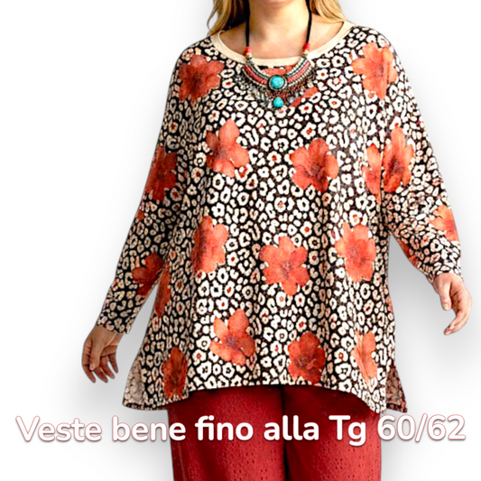 Maxi Maglia  Taglie Forti Elasticizzata Giada