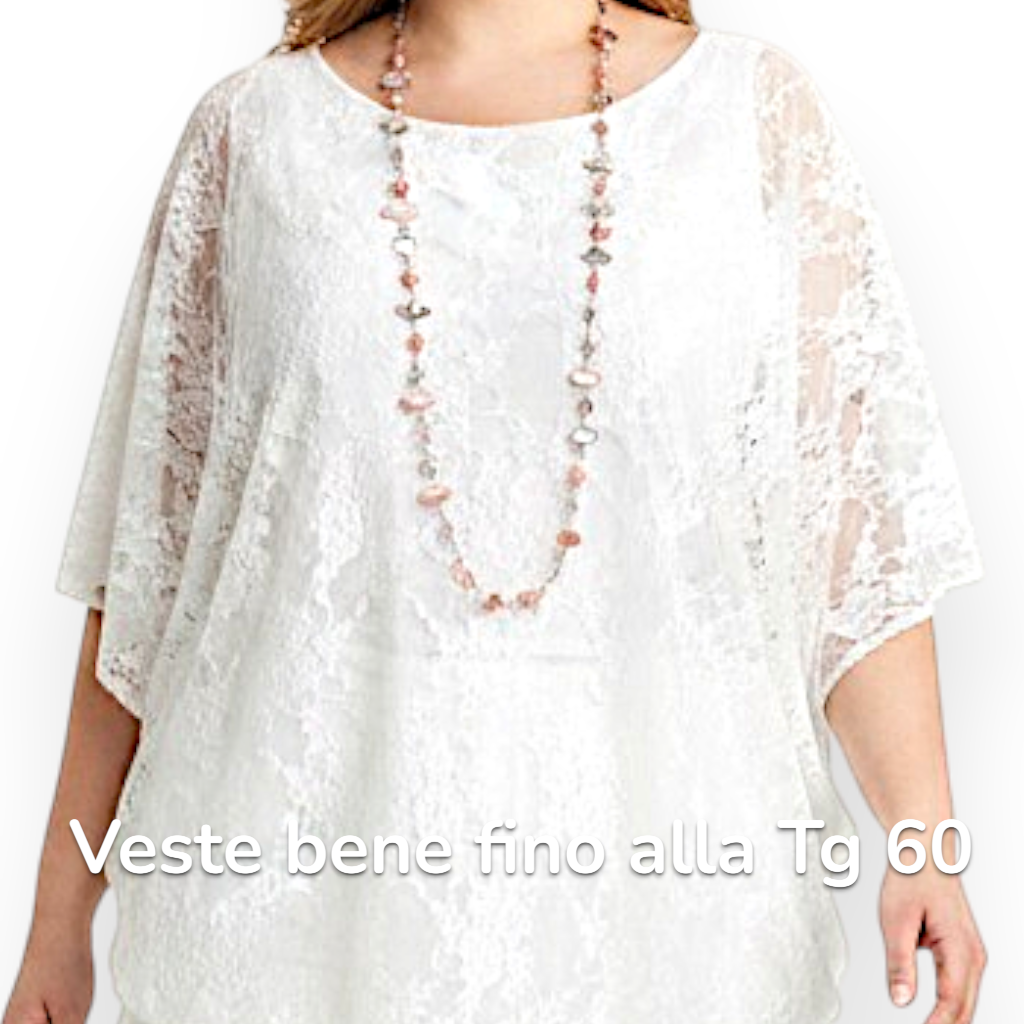 Maxi Maglia in Pizzo e Viscosa Doria