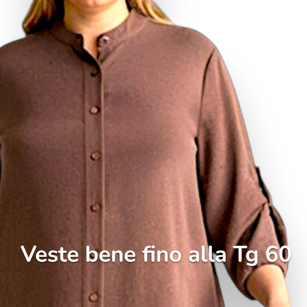 Maxi Camicia Collo Coreano Ilde