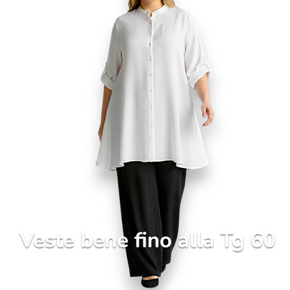 Maxi Camicia Collo Coreano Iside