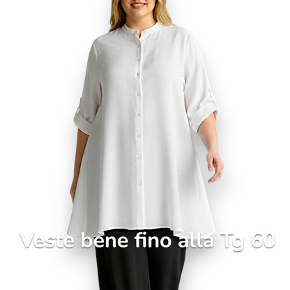 Maxi Camicia Collo Coreano Iside