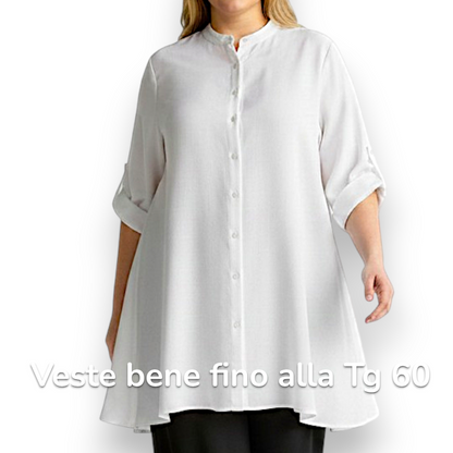 Maxi Camicia Collo Coreano Iside