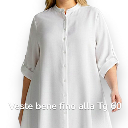 Maxi Camicia Collo Coreano Iside