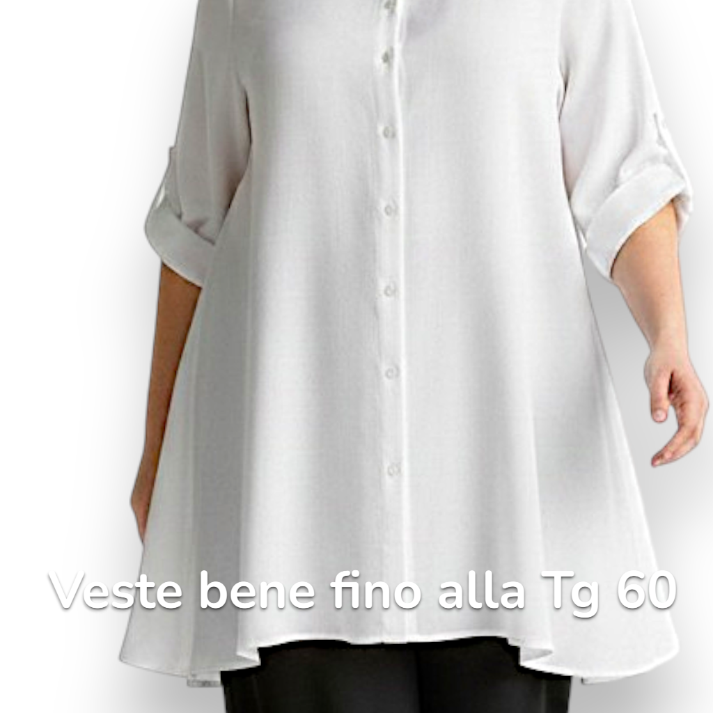 Maxi Camicia Collo Coreano Iside
