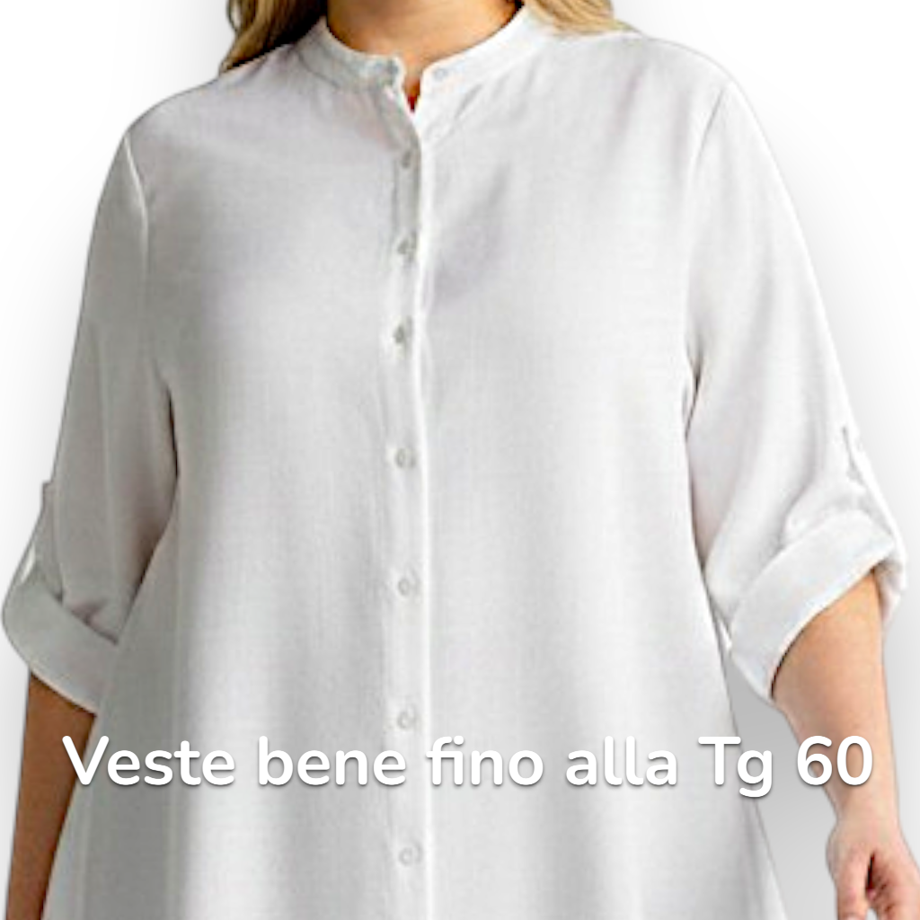 Maxi Camicia Collo Coreano Iside