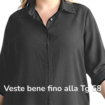Maxi Camicia Più Lunga Dietro Vita