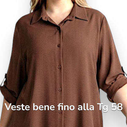 Maxi Camicia Più Lunga Dietro Valda
