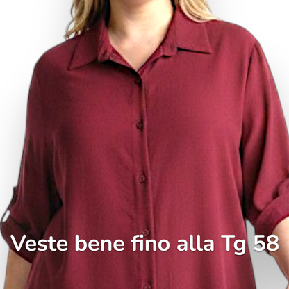Maxi Camicia Più Lunga Dietro Vera