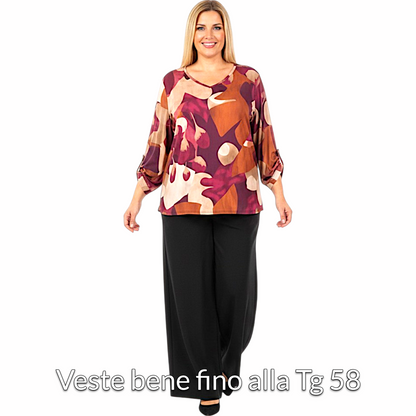 Maxi Maglia Elasticizzata Fantasia Futura