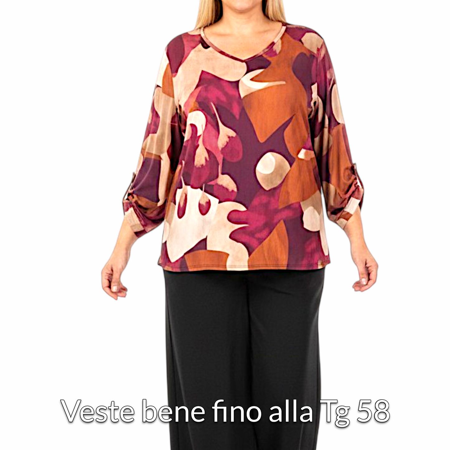 Maxi Maglia Elasticizzata Fantasia Futura