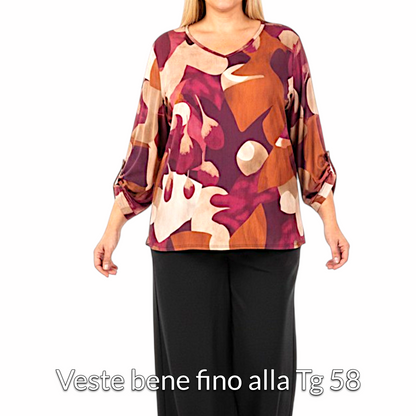Maxi Maglia Elasticizzata Fantasia Futura