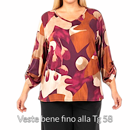 Maxi Maglia Elasticizzata Fantasia Futura