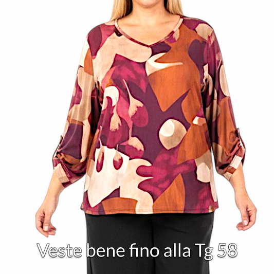 Maxi Maglia Elasticizzata Fantasia Futura