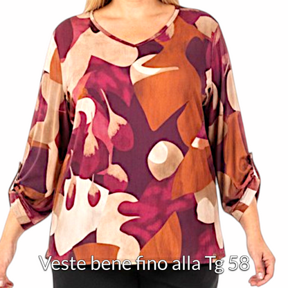Maxi Maglia Elasticizzata Fantasia Futura