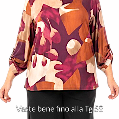Maxi Maglia Elasticizzata Fantasia Futura