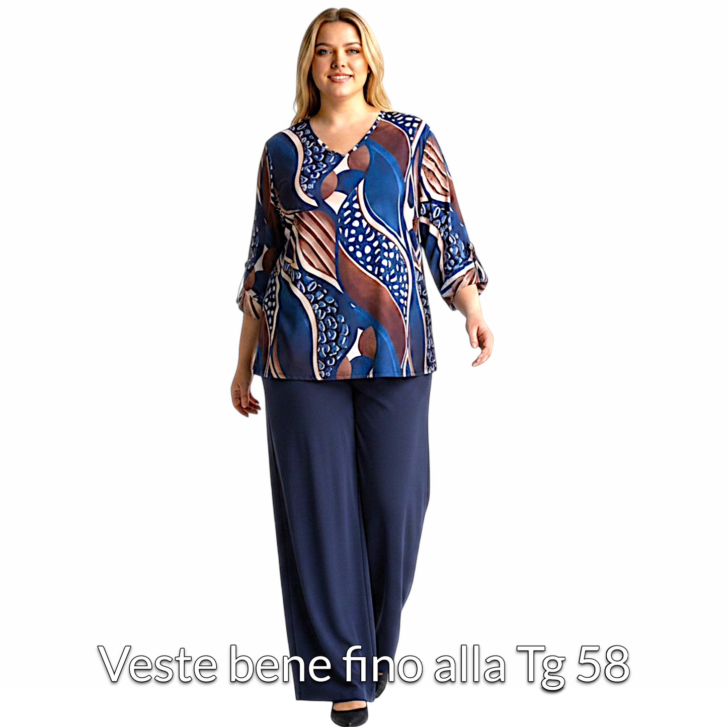 Maxi Maglia Elasticizzata Fantasia Fabrizia