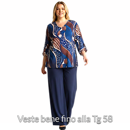 Maxi Maglia Elasticizzata Fantasia Fabrizia