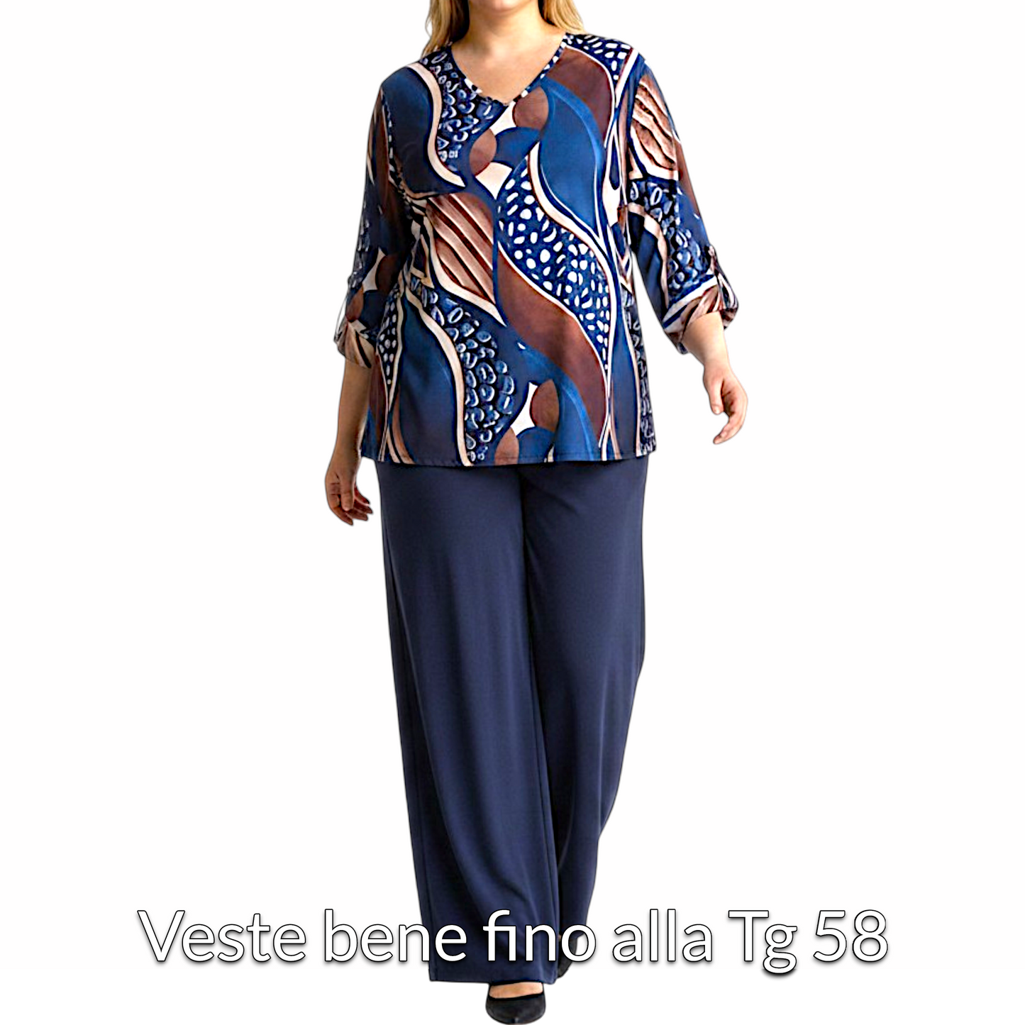 Maxi Maglia Elasticizzata Fantasia Fabrizia