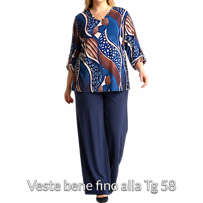 Maxi Maglia Elasticizzata Fantasia Fabrizia