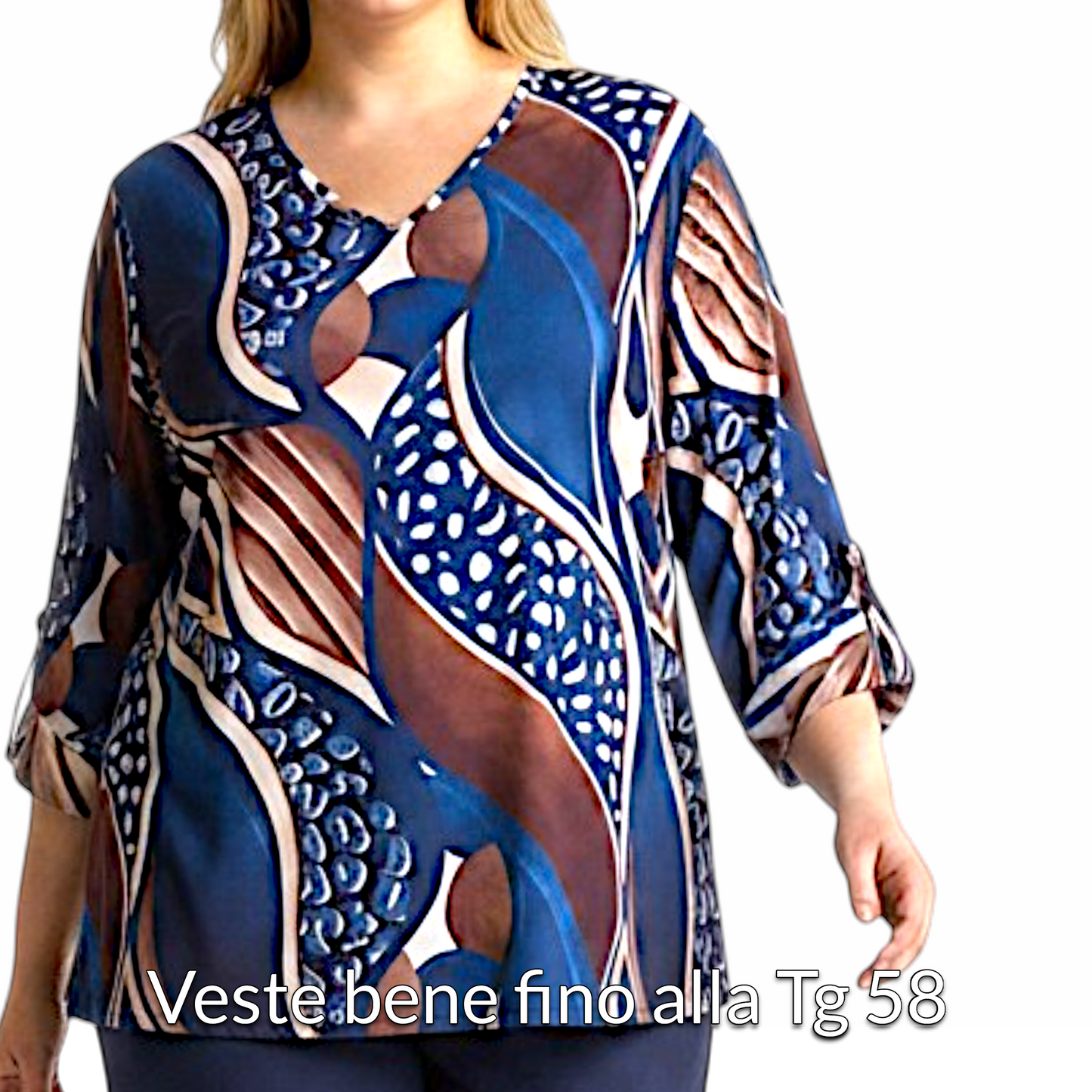 Maxi Maglia Elasticizzata Fantasia Fabrizia