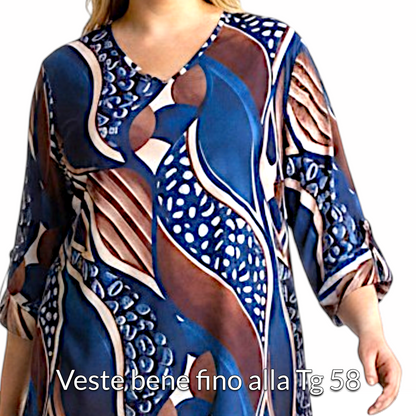 Maxi Maglia Elasticizzata Fantasia Fabrizia
