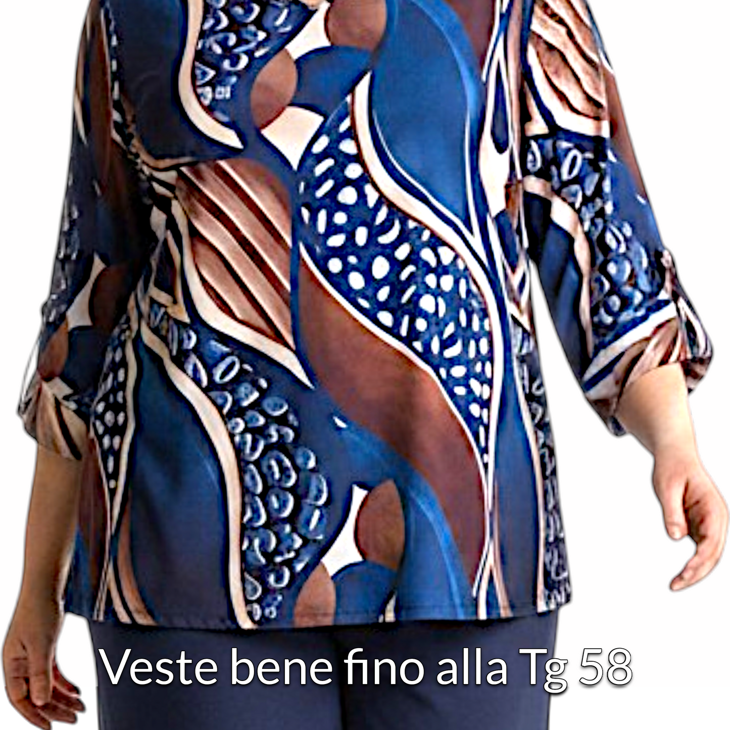 Maxi Maglia Elasticizzata Fantasia Fabrizia