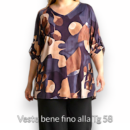 Maxi Maglia Elasticizzata Fantasia Fabiola