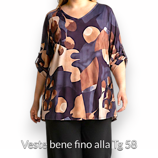 Maxi Maglia Elasticizzata Fantasia Fabiola