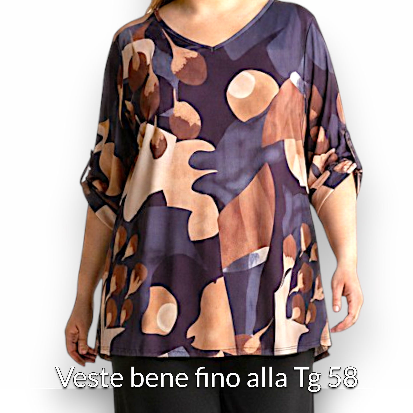 Maxi Maglia Elasticizzata Fantasia Fabiola
