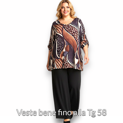 Maxi Maglia Elasticizzata Fantasia Federica
