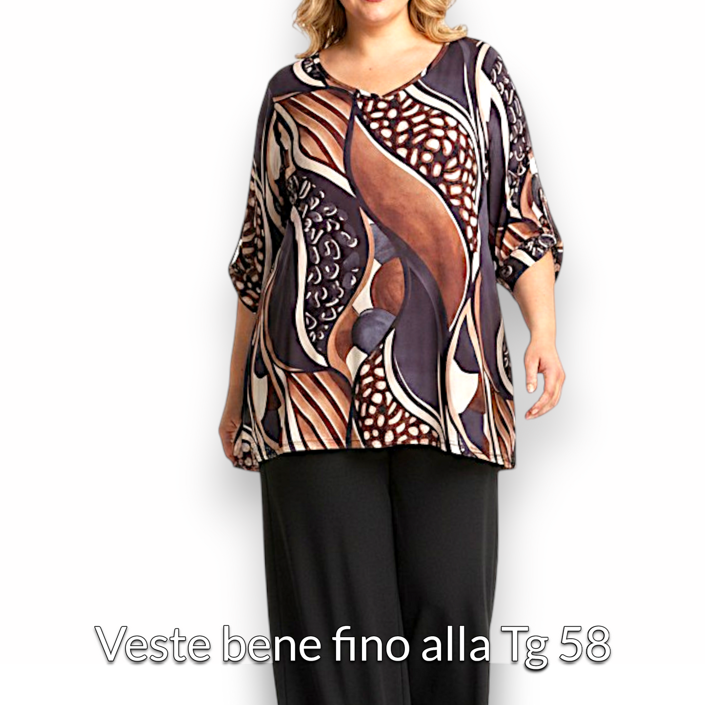 Maxi Maglia Elasticizzata Fantasia Federica