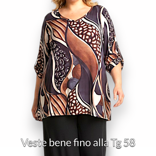 Maxi Maglia Elasticizzata Fantasia Federica