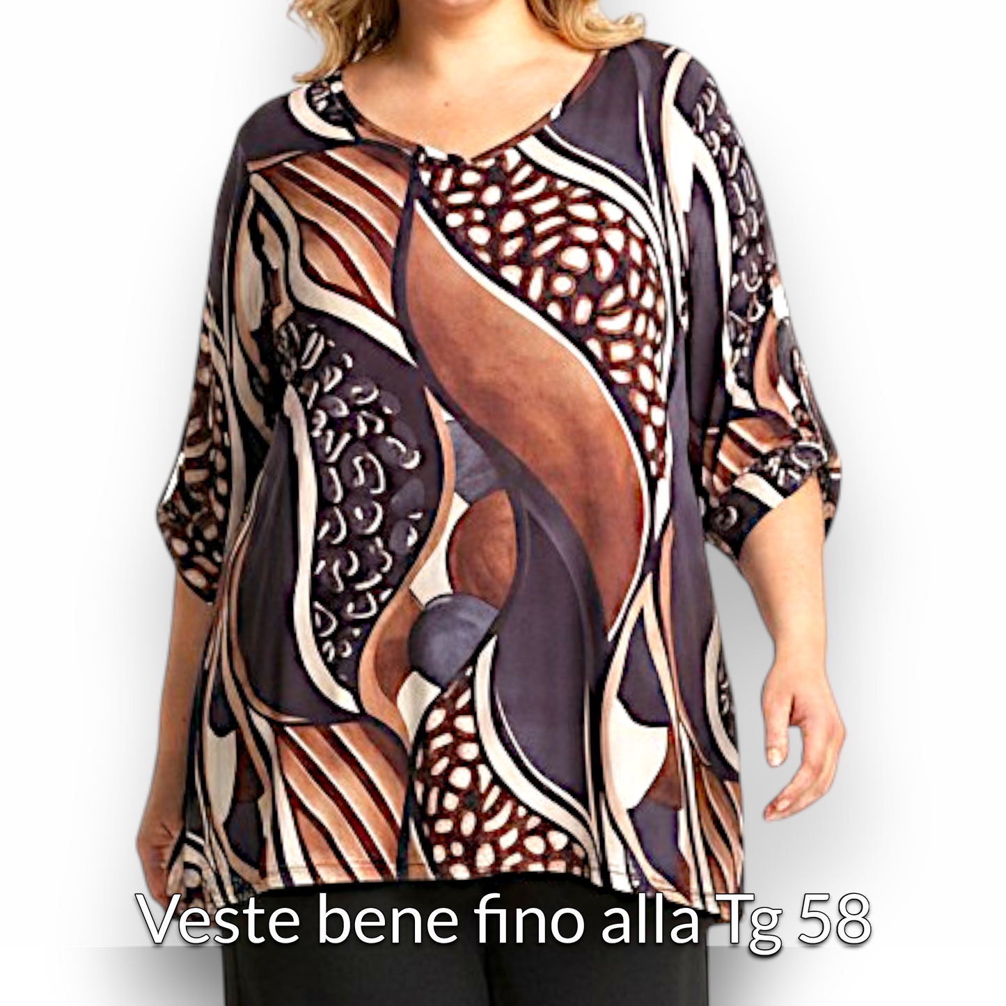 Maxi Maglia Elasticizzata Fantasia Federica
