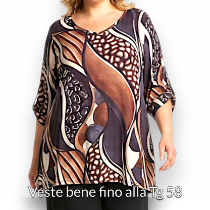Maxi Maglia Elasticizzata Fantasia Federica