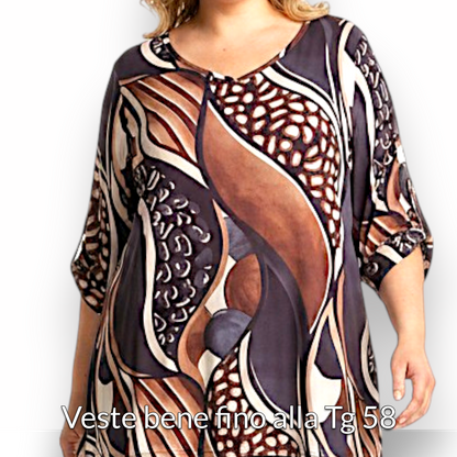 Maxi Maglia Elasticizzata Fantasia Federica