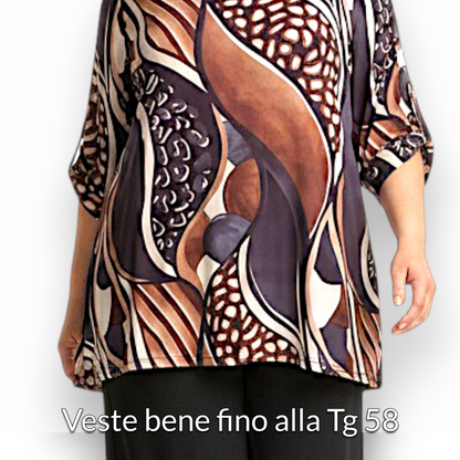 Maxi Maglia Elasticizzata Fantasia Federica