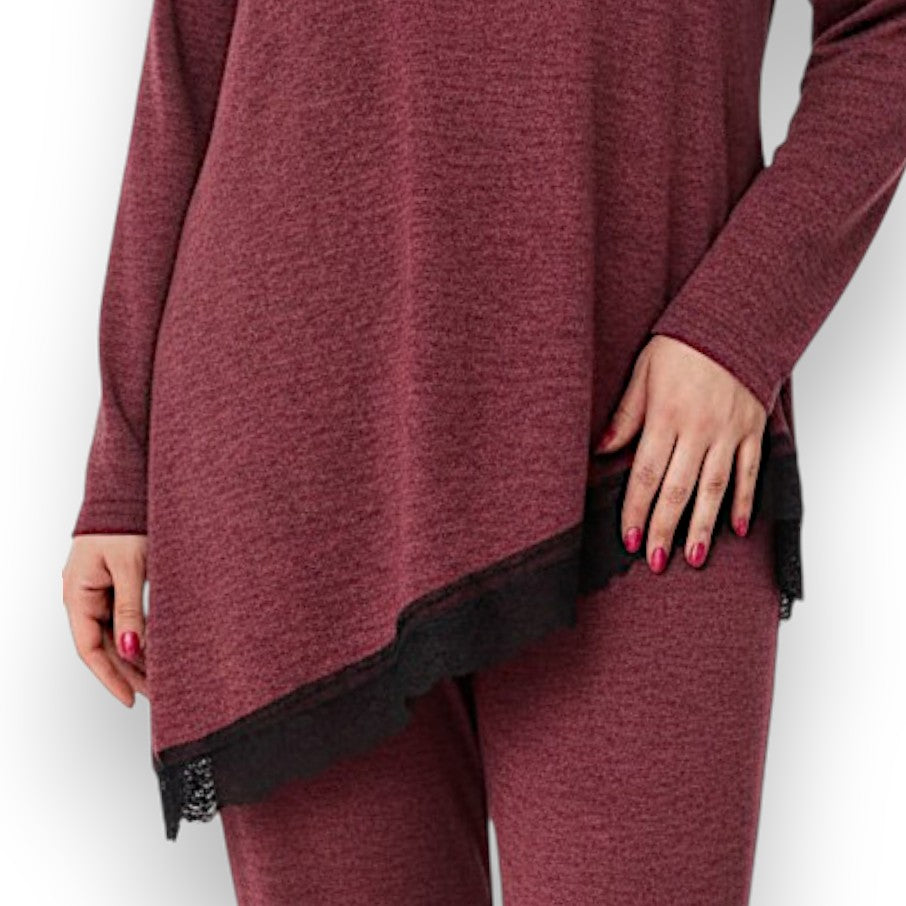 Maxi Maglia Rifinita in Pizzo Calla