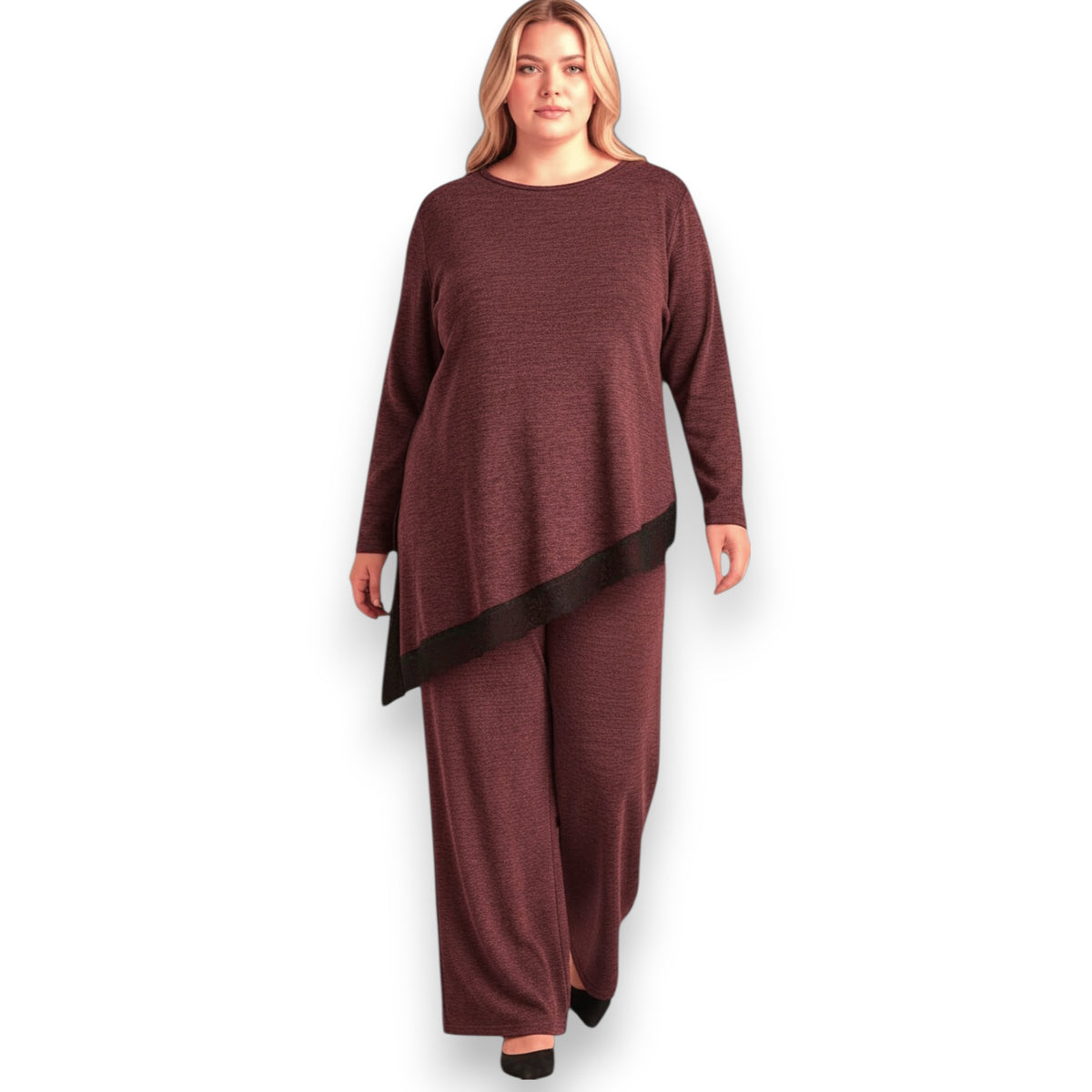 Maxi Maglia Rifinita in Pizzo Calla