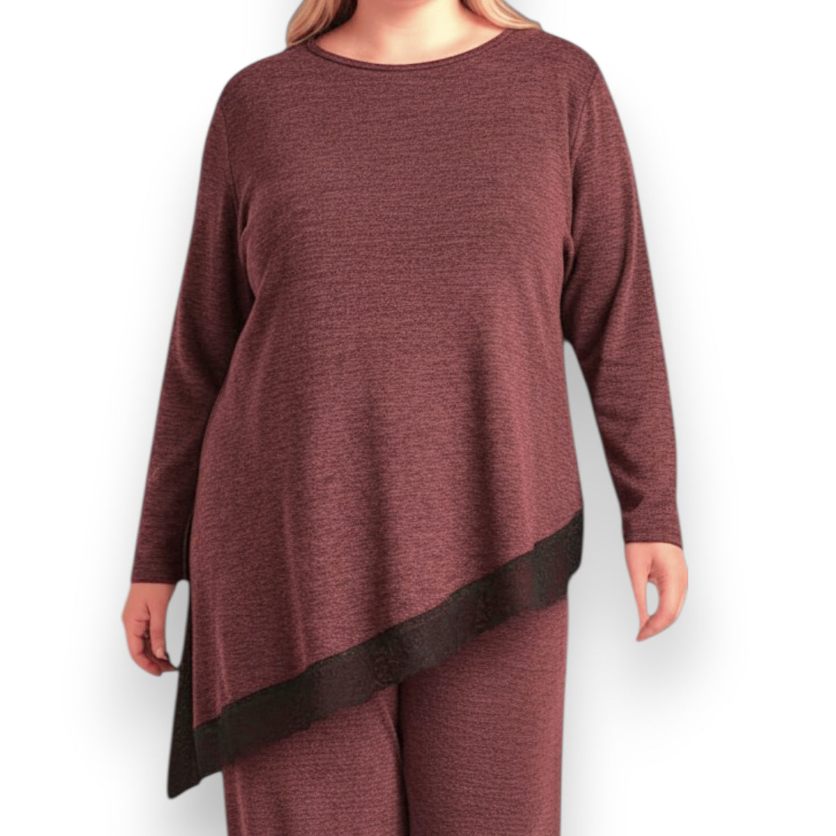 Maxi Maglia Rifinita in Pizzo Calla