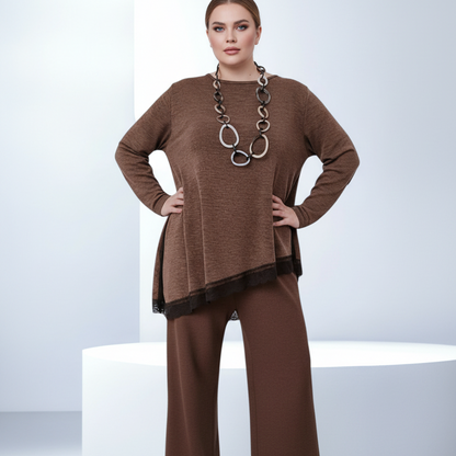 Maxi Maglia Rifinita in Pizzo Carlotta