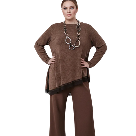 Maxi Maglia Rifinita in Pizzo Carlotta