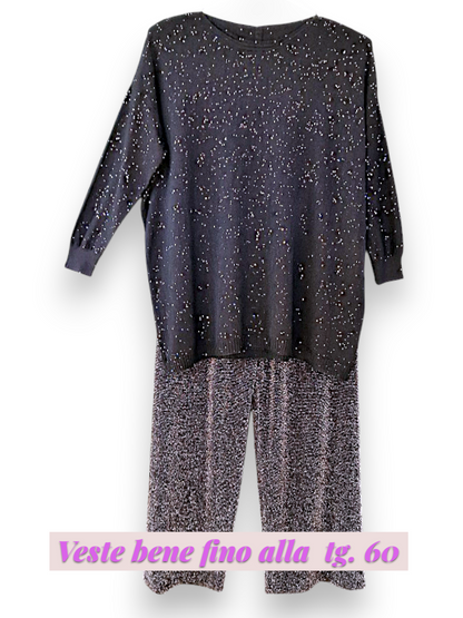 Maxi Maglia con Strass Stars