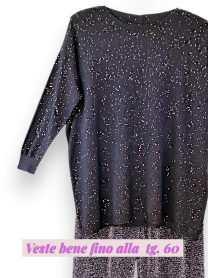 Maxi Maglia con Strass Stars