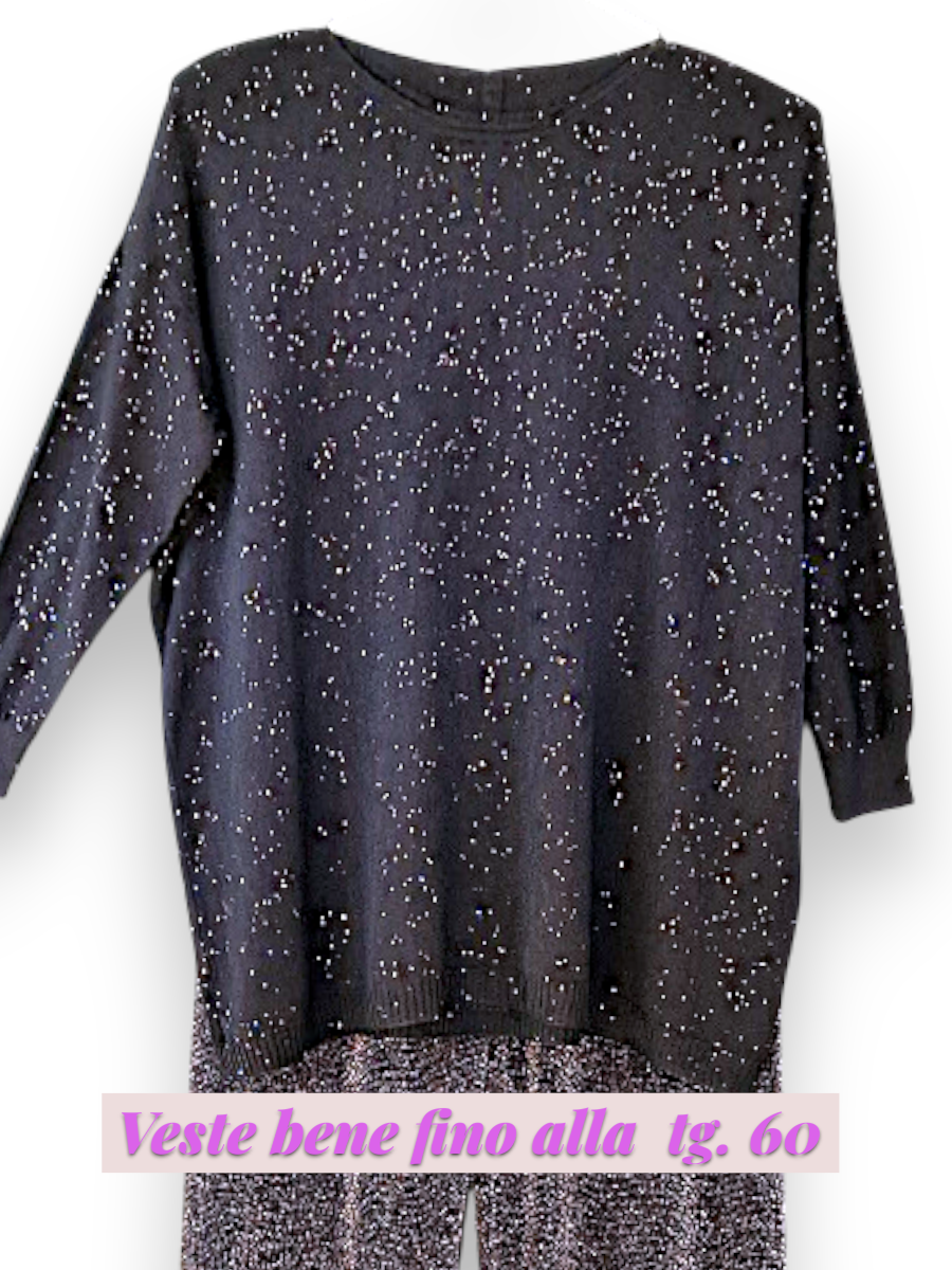 Maxi Maglia con Strass Stars