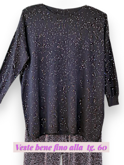 Maxi Maglia con Strass Stars