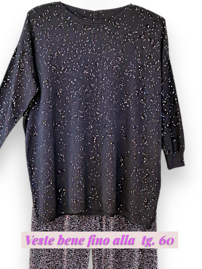 Maxi Maglia con Strass Stars