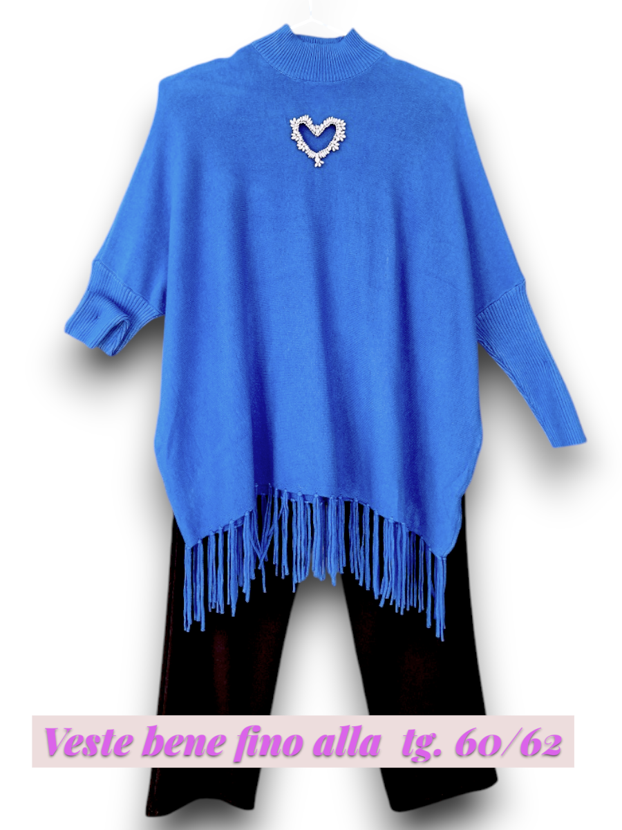 Maxi Maglia con Cuore di Strass Austin