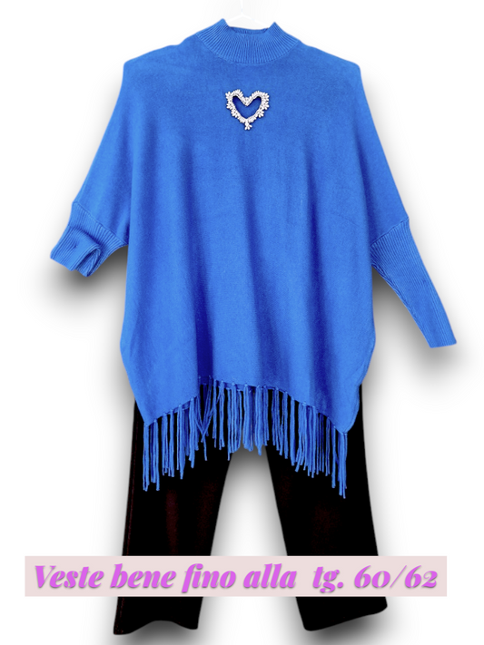 Maxi Maglia con Cuore di Strass Austin